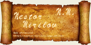 Nestor Mirilov vizit kartica